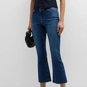 Frame Le Crop Mini Boot Dark Wash Raw Hem Jeans